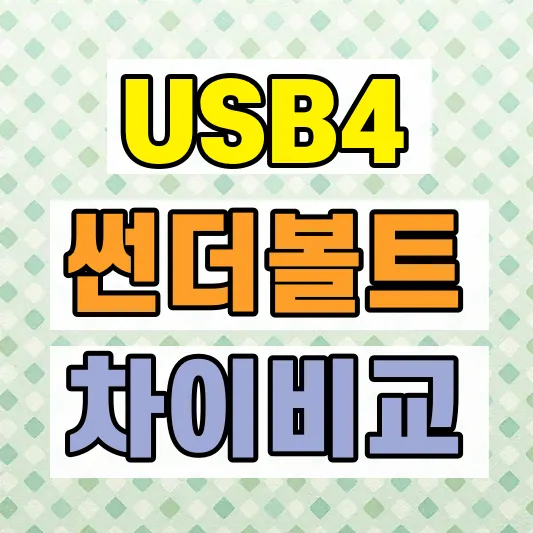USB4 썬더볼트5 차이